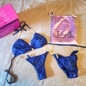 Angel Competition Bikinis- Crystal Radiance - Hologram Electric Blue